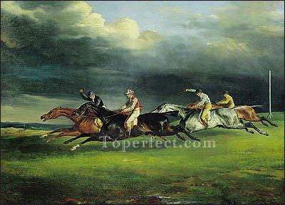 Derby at Epsom ARX Romanticist Theodore Gericault Oil Paintings